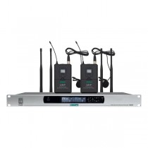 DSPPA D5822 True Diversity Wireless Microphone (2 Clip Microphone)