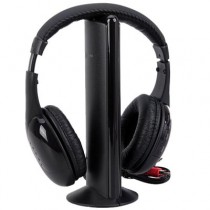  Hi-Fi S-XBS 5-in-1 Wireless Headphones w/FM Radio