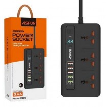 Aspor Power Strip With Off Timer & 5 USB Port A503