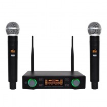 Yamaha E-804 Dual Channel Handheld Professional Karaoke UHF Wireless Microphone