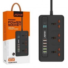 Aspor Power Strip With Off Timer & 5 USB Port A503