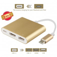 Type C USB 3.1 to HDMI USB 3.0 Adapter 3in1 Converter