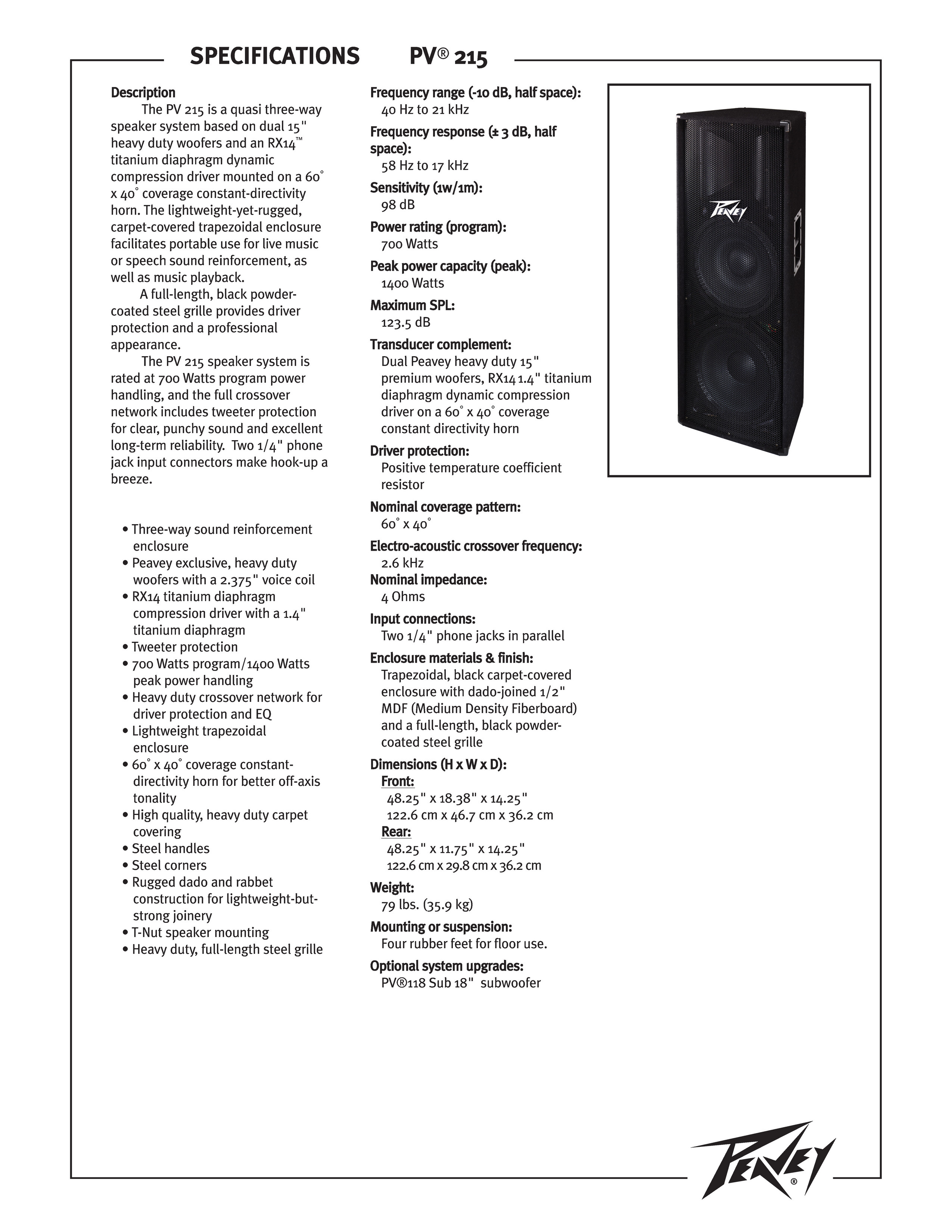 Peavey PV 215 Peavey PV 215