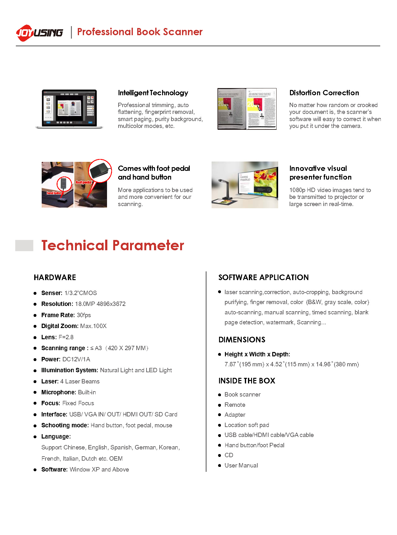Joyusing Book Document Scanner V160 Pro
